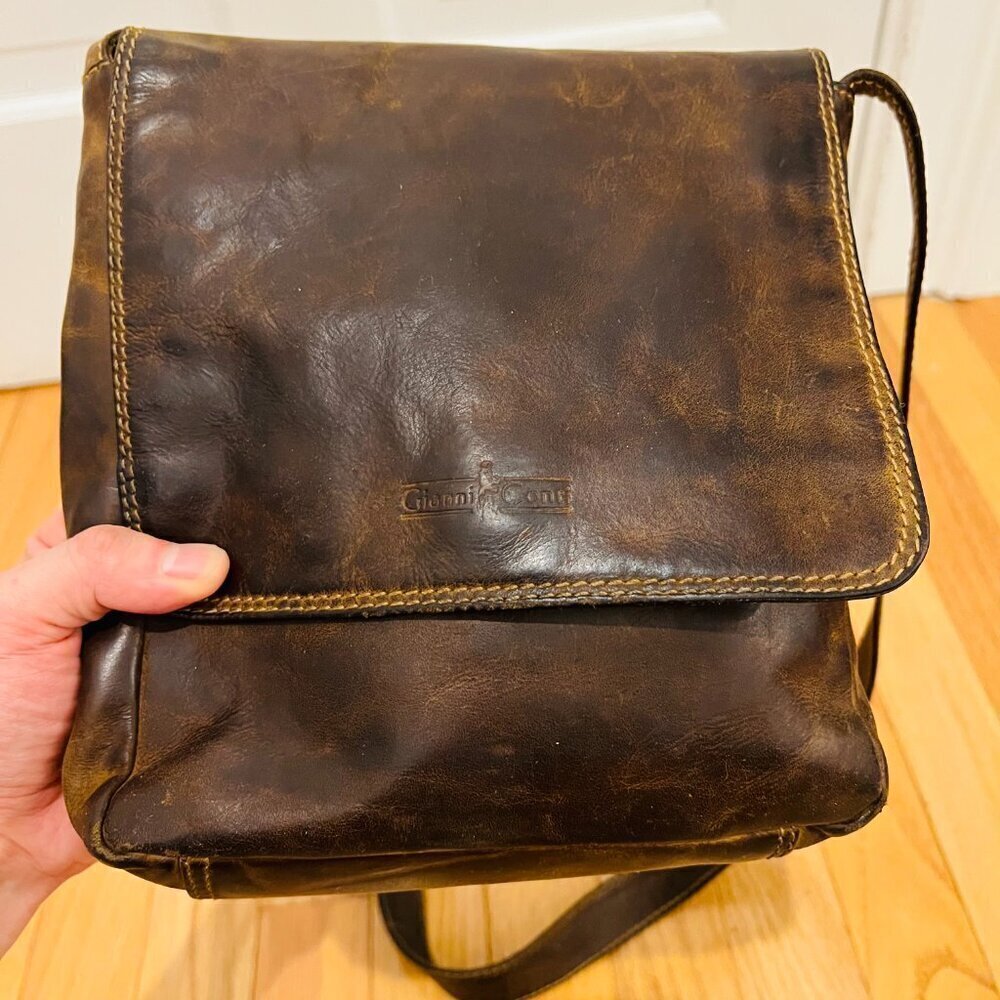 Vintage Stone Mountain Leather Shoulder Handbag Purse - Picture 7 of 16